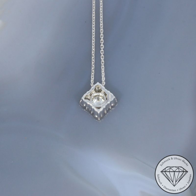 Wert 1890 € Brillant Collier (0,53 carat) in 750er 18 K Weißgold - H1817