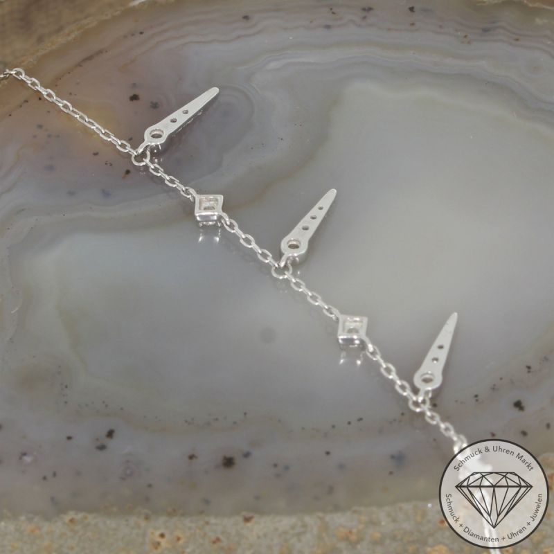 Wert 3350 € Brillant Collier 0,55 carat in 750er 18 K Weißgold - 99746