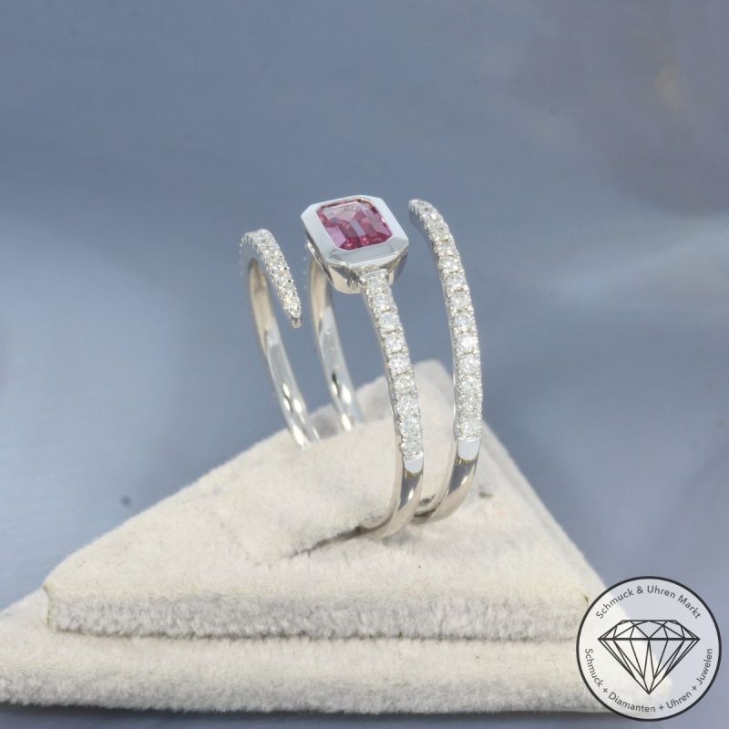 Wert 3190 € Brillant Saphir Ring in 750er 18 K Weißgold - 99753