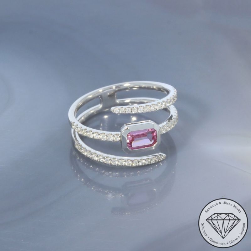 Wert 3190 € Brillant Saphir Ring in 750er 18 K Weißgold - 99753