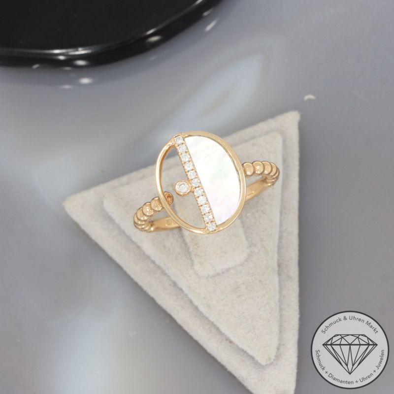Wert 1950 € Brillant Perlmutt Ring in 750er 18 K Roségold - 99754