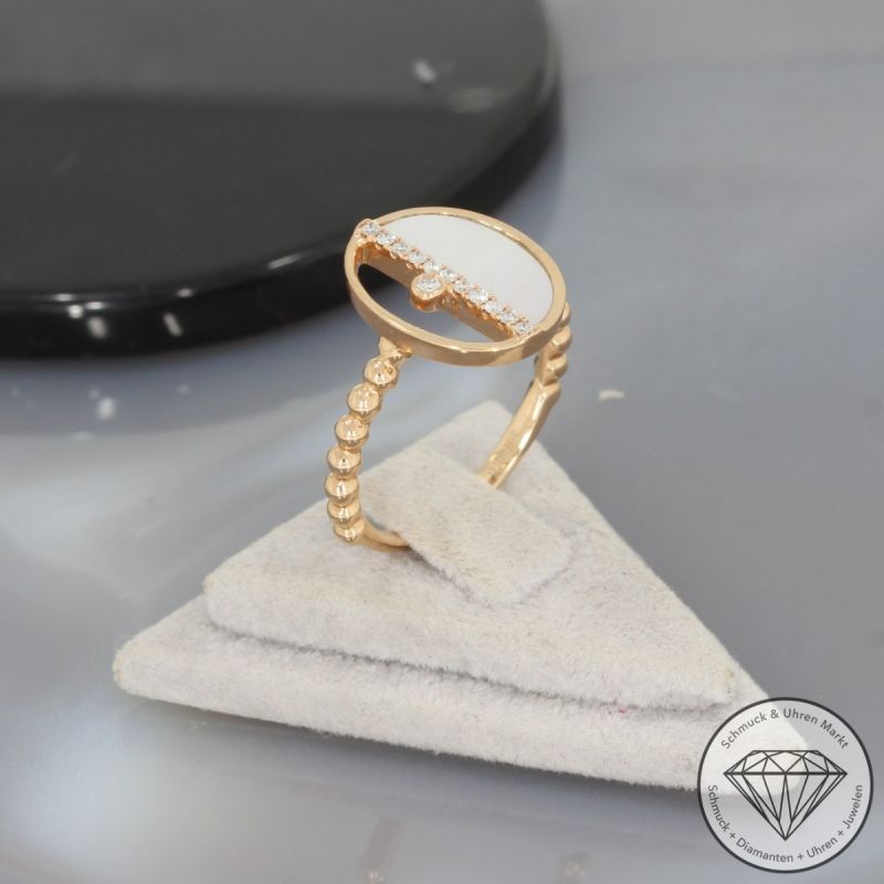 Wert 1950 € Brillant Perlmutt Ring in 750er 18 K Roségold - 99754