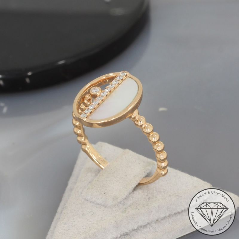 Wert 1950 € Brillant Perlmutt Ring in 750er 18 K Roségold - 99754