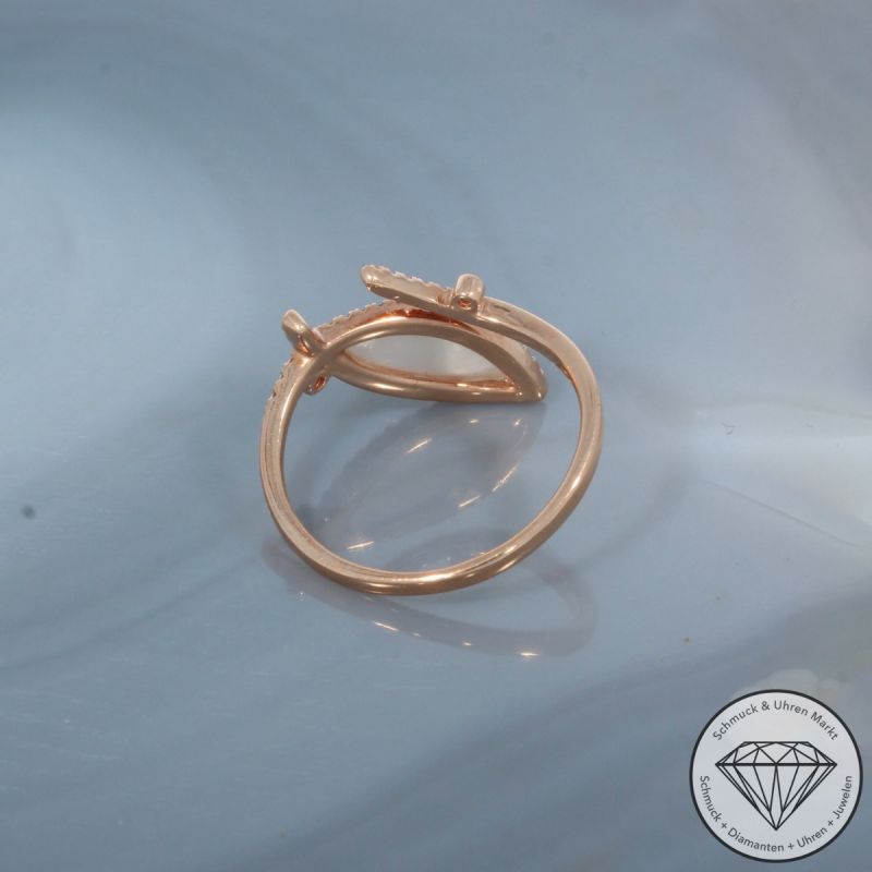 Wert 1750 € Brillant Perlmutt Ring in 750er 18 K Roségold - 99756