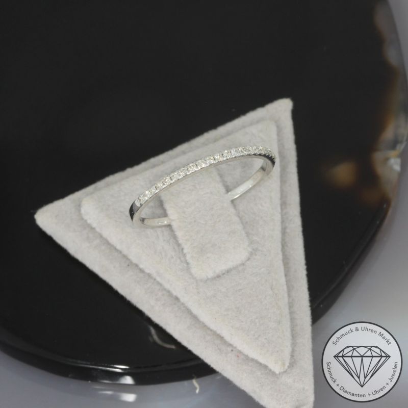 Wert 999 € Brillant Ring (0,11 carat) Gr.55 in 750er 18 K Weißgold - 99791