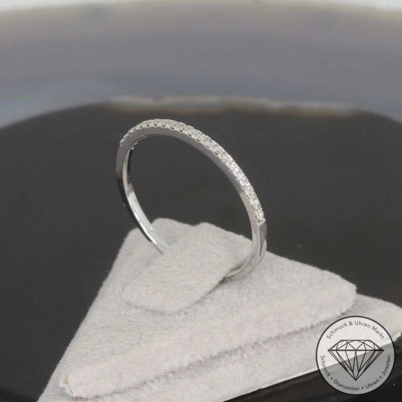 Wert 999 € Brillant Ring (0,11 carat) Gr.55 in 750er 18 K Weißgold - 99791