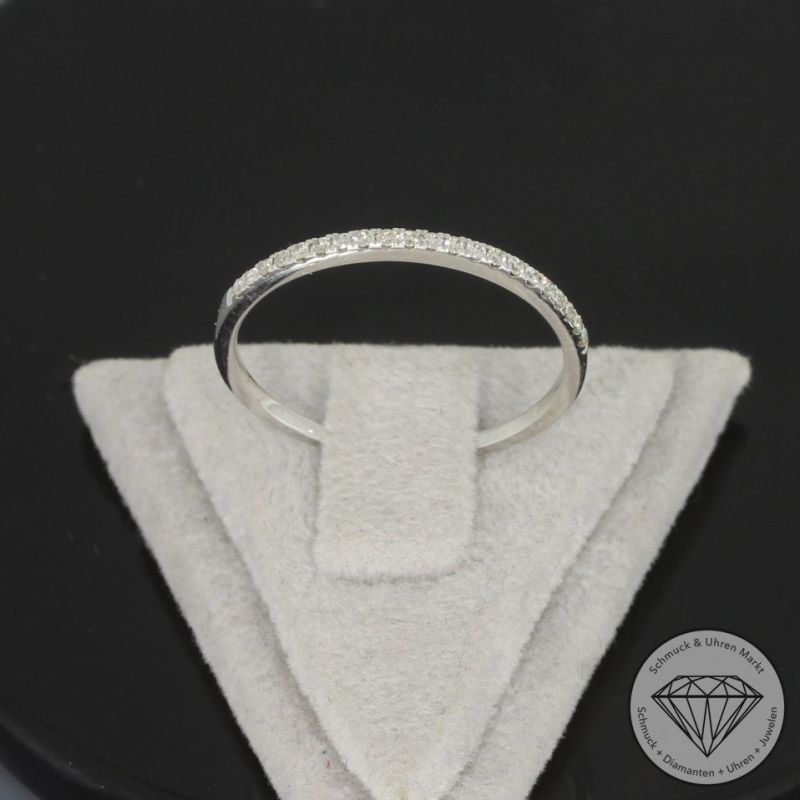 Wert 999 € Brillant Ring (0,11 carat) Gr.55 in 750er 18 K Weißgold - 99791