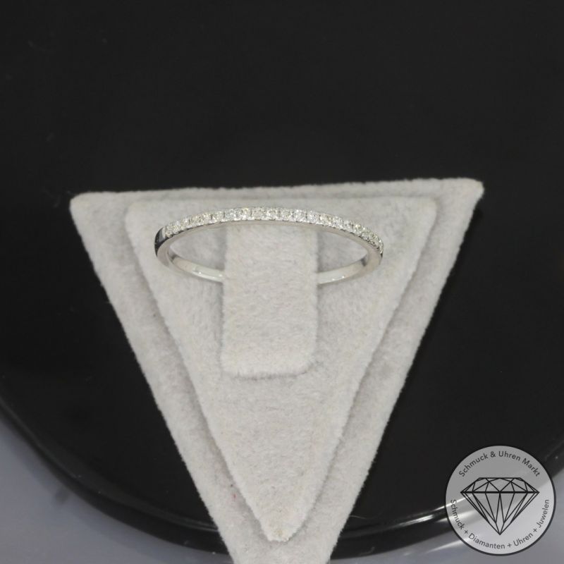 Wert 999 € Brillant Ring (0,11 carat) Gr.55 in 750er 18 K Weißgold - 99791