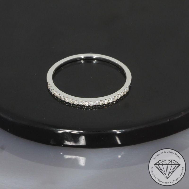 Wert 999 € Brillant Ring (0,11 carat) Gr.55 in 750er 18 K Weißgold - 99791