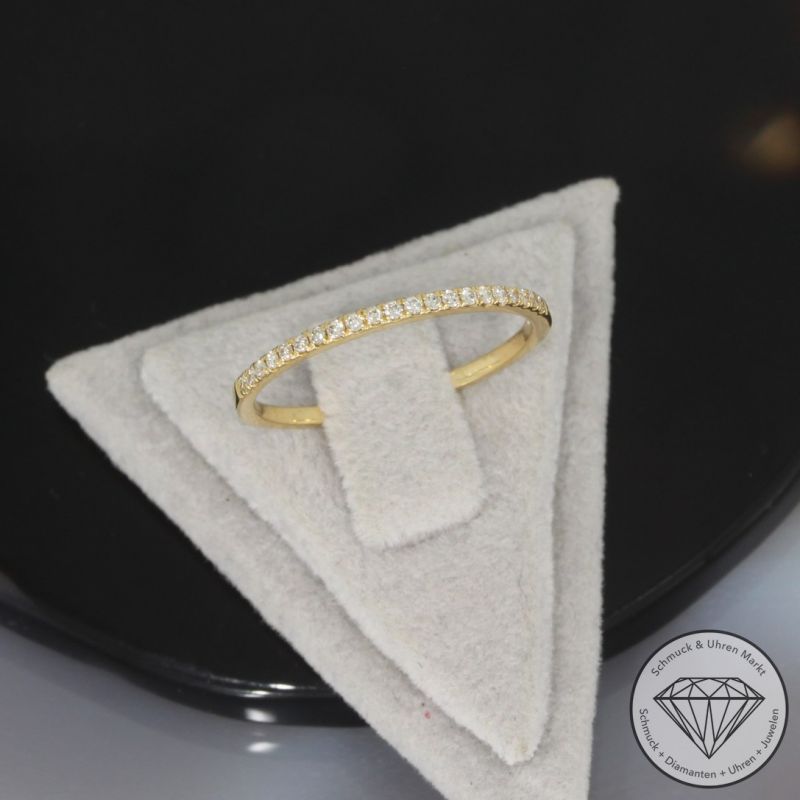 Wert 999 € Brillant Ring (0,10 carat) Gr.54 in 750er 18 K Gelbgold - 99794