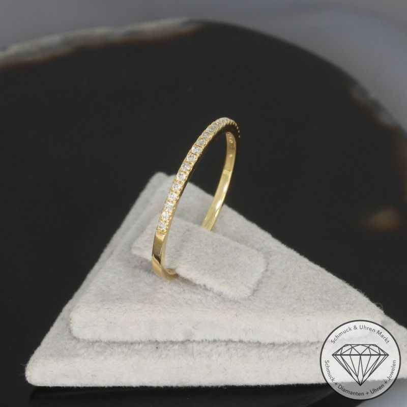 Wert 999 € Brillant Ring (0,11 carat) Gr.53 in 750er 18 K Gelbgold - 99793