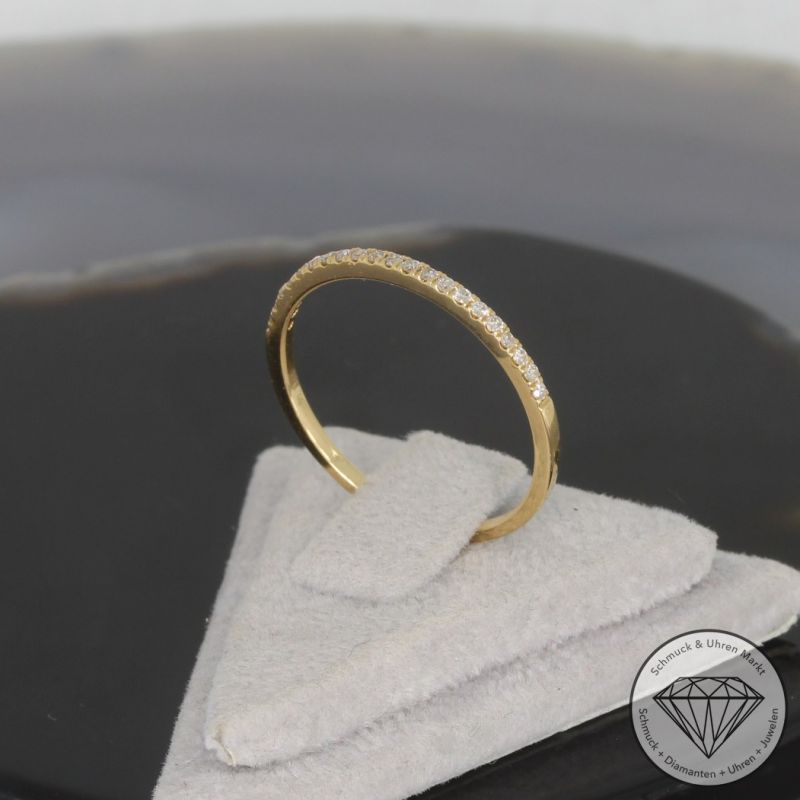 Wert 999 € Brillant Ring (0,10 carat) Gr.54 in 750er 18 K Gelbgold - 99794