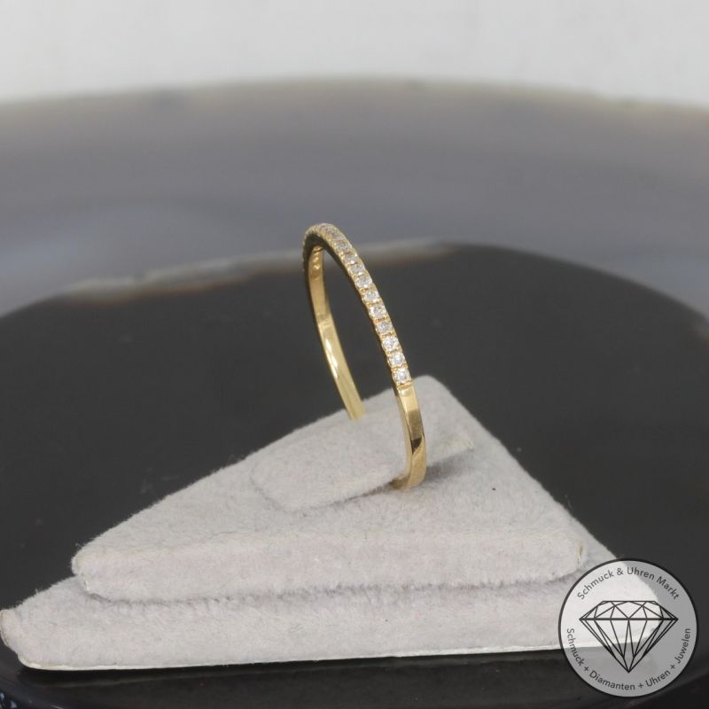 Wert 999 € Brillant Ring (0,10 carat) Gr.54 in 750er 18 K Gelbgold - 99794