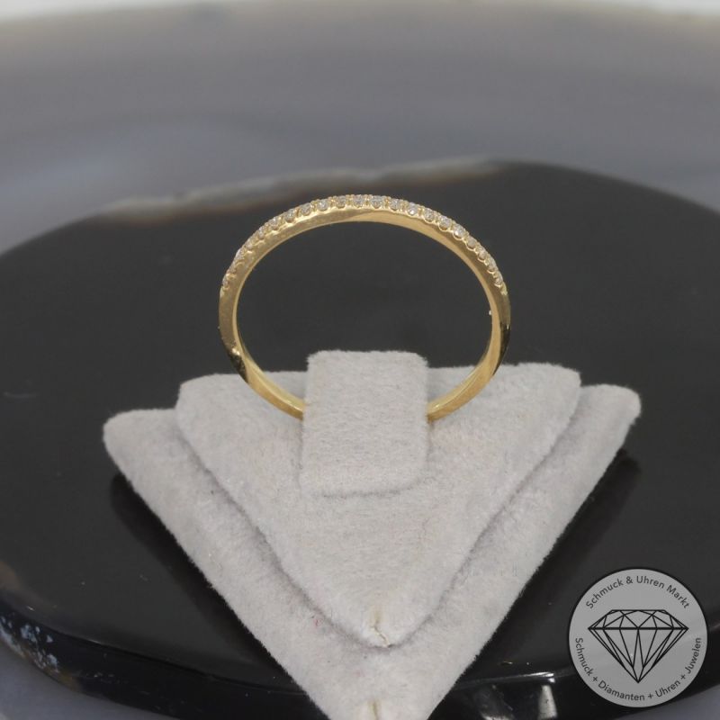 Wert 999 € Brillant Ring (0,11 carat) Gr.53 in 750er 18 K Gelbgold - 99793