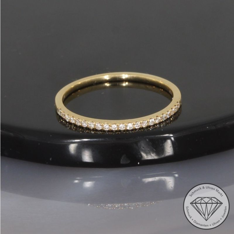 Wert 999 € Brillant Ring (0,11 carat) Gr.53 in 750er 18 K Gelbgold - 99793