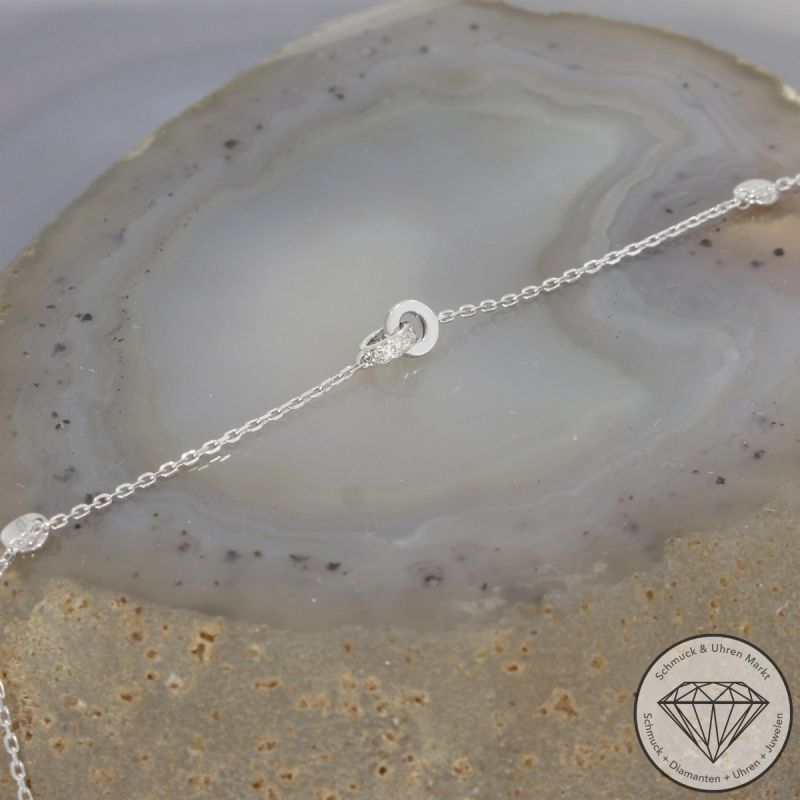 Wert 750 € Brillant Armband in 750er 18 K Weißgold - 99797