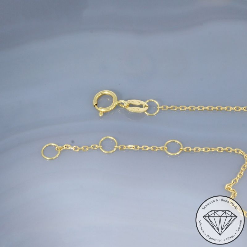 Wert 950 € Solitär Brillant Armband (0,16 carat) in 750er 18 K Gelbgold - 99799