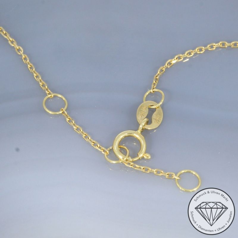 Wert 950 € Solitär Brillant Armband (0,16 carat) in 750er 18 K Gelbgold - 99799