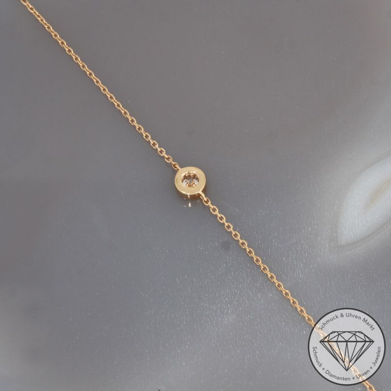 Wert 950 € Solitär Brillant Armband (0,16 carat) in 750er 18 K Rosegold - 99800