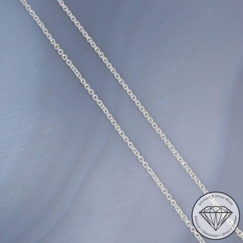 Wert 1990 € Brillant Diamant Saphir Anhänger mit Kette in 750er 18 K Weißgold - 99806
