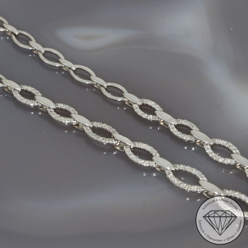 Wert 10390 € Brillant Collier (2,50 carat) in 750er 18 K Weißgold - 99824