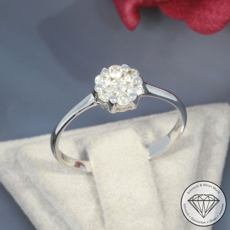 Wert 1090 € Brillant Ring (0,30 carat) in 585er 14 K Weißgold - 99834