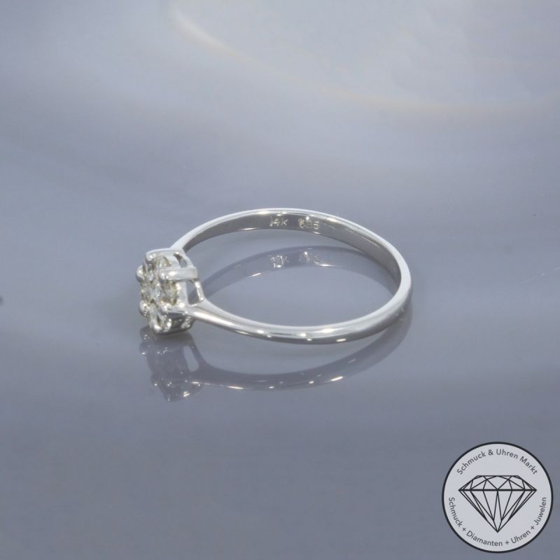 Wert 1090 € Brillant Ring (0,30 carat) in 585er 14 K Weißgold - 99834
