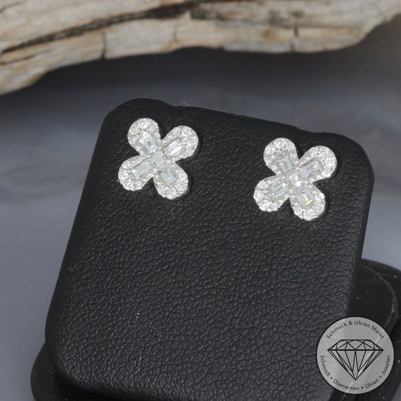 Wert 3050 € Brillant Diamant Ohrstecker in 750er 18 K Weißgold - 99842