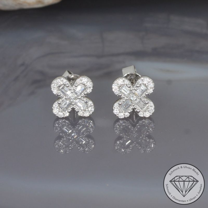 Wert 3050 € Brillant Diamant Ohrstecker in 750er 18 K Weißgold - 99842