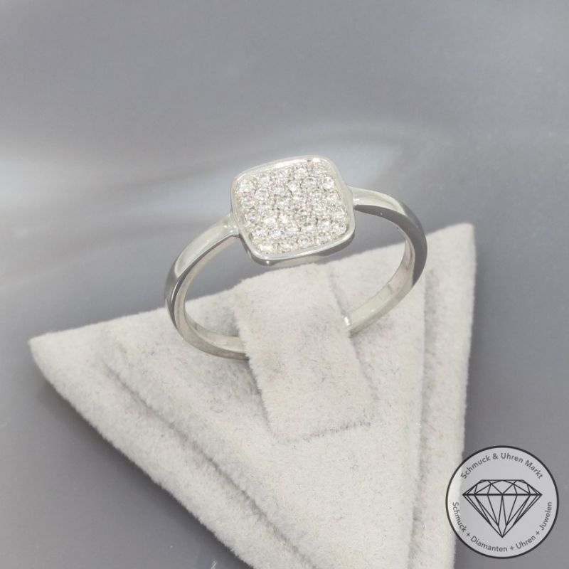 Wert 790 € Brillant Ring (ca. 0,15 carat) in 750er 18 K Weißgold - 99871