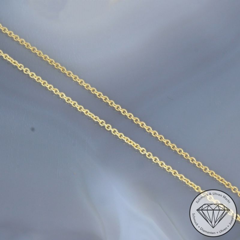 Wert 1950 € Saphir Anhänger mit Kette (0,40 carat) in 585er 14 K Gelbgold - H1003