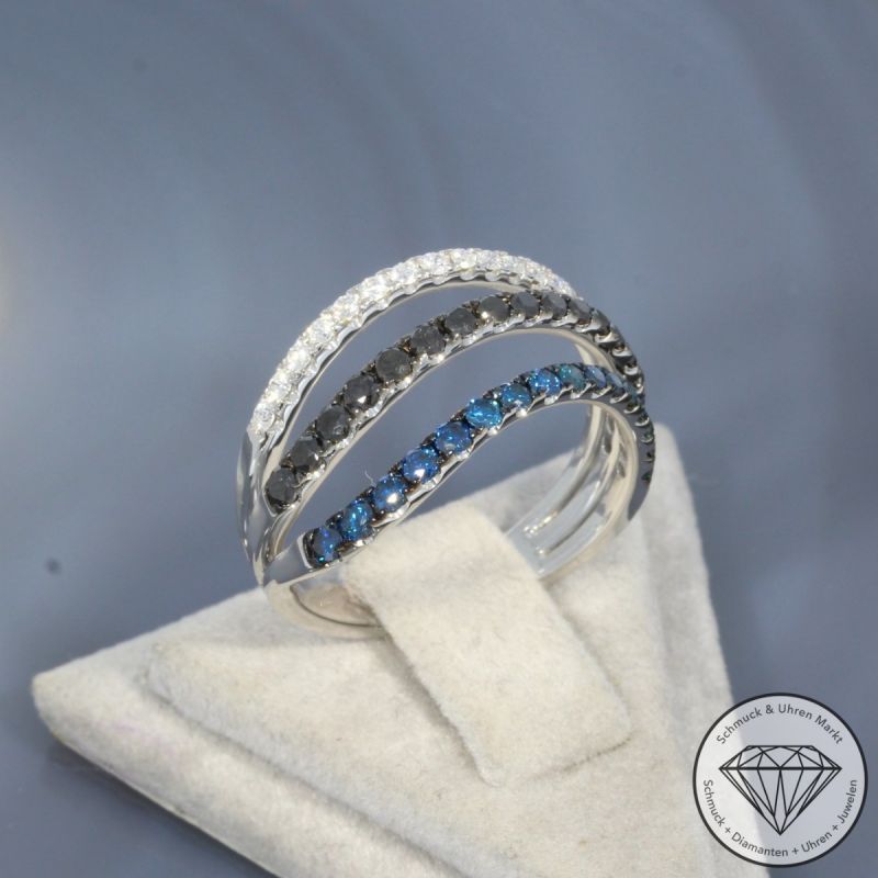 Wert 2890 € Brillant Diamant Ring in 585er 14 K Weißgold - H1030