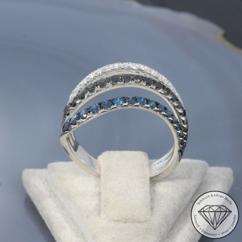 Wert 2890 € Brillant Diamant Ring in 585er 14 K Weißgold - H1030