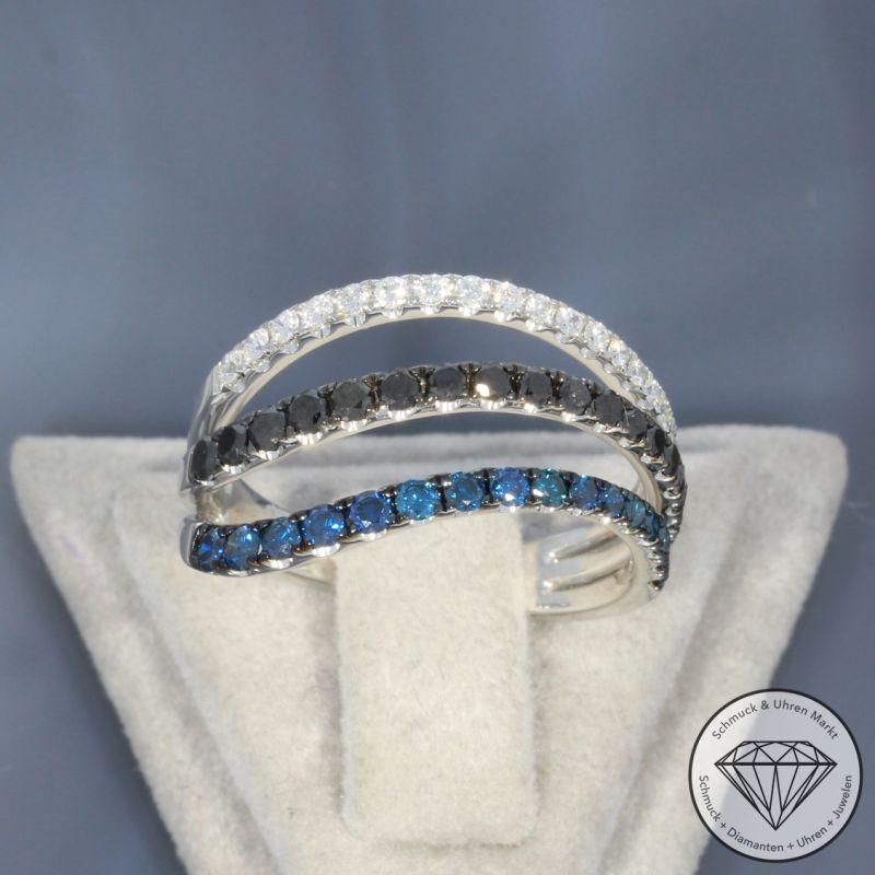 Wert 2890 € Brillant Diamant Ring in 585er 14 K Weißgold - H1030