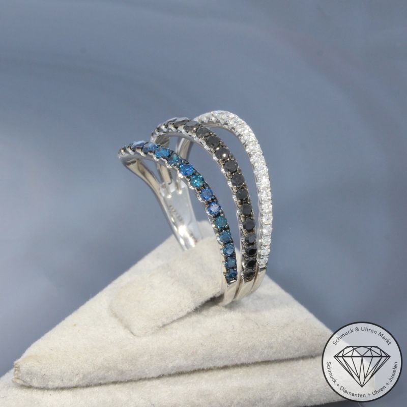 Wert 2890 € Brillant Diamant Ring in 585er 14 K Weißgold - H1030