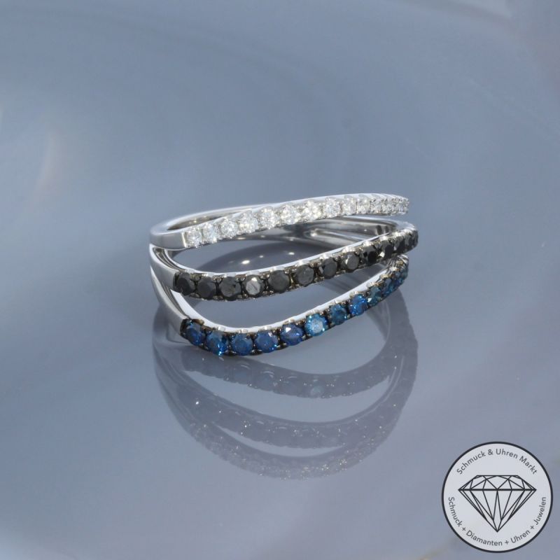 Wert 2890 € Brillant Diamant Ring in 585er 14 K Weißgold - H1030