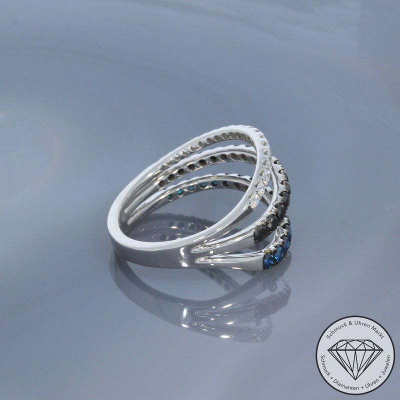 Wert 2890 € Brillant Diamant Ring in 585er 14 K Weißgold - H1030