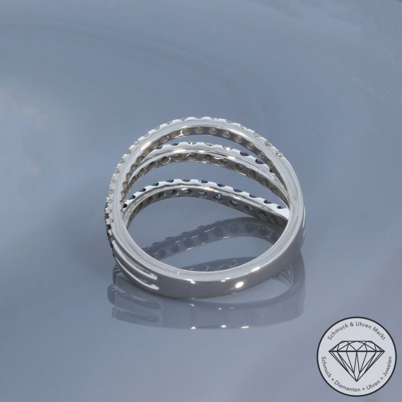 Wert 2890 € Brillant Diamant Ring in 585er 14 K Weißgold - H1030