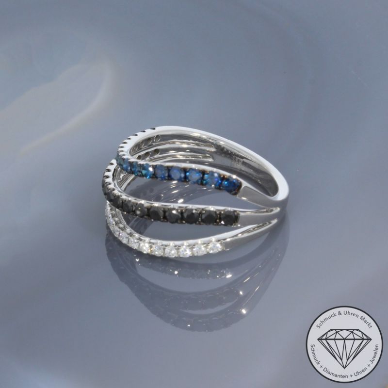 Wert 2890 € Brillant Diamant Ring in 585er 14 K Weißgold - H1030