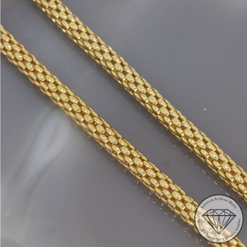 Wert 4650 € Zopf Collier Kette 585er/14 Karat Gelb Gold Länge 42 cm – 99912