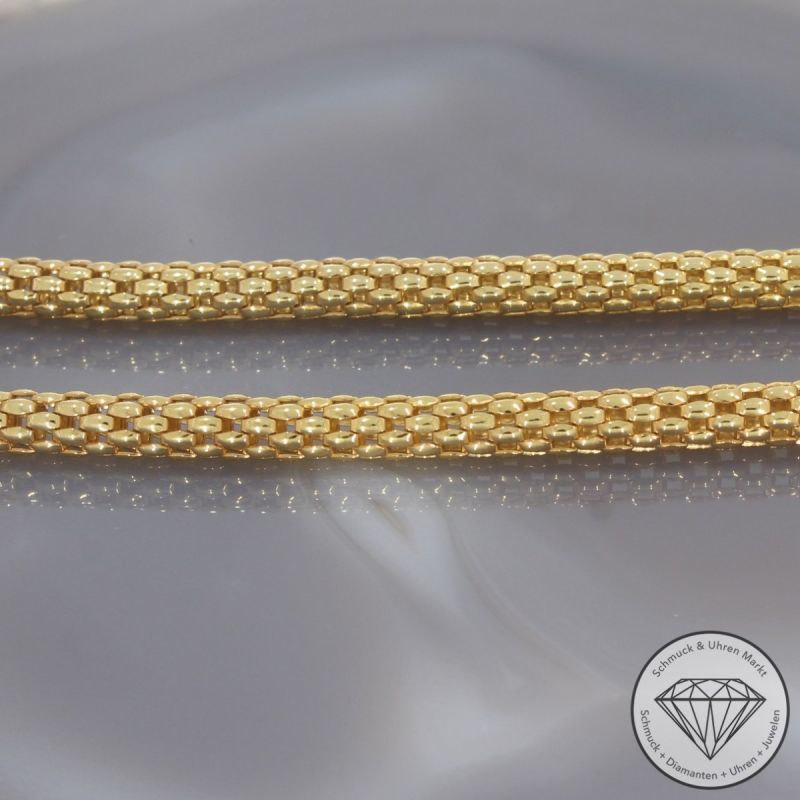 Wert 4650 € Zopf Collier Kette 585er/14 Karat Gelb Gold Länge 42 cm – 99912