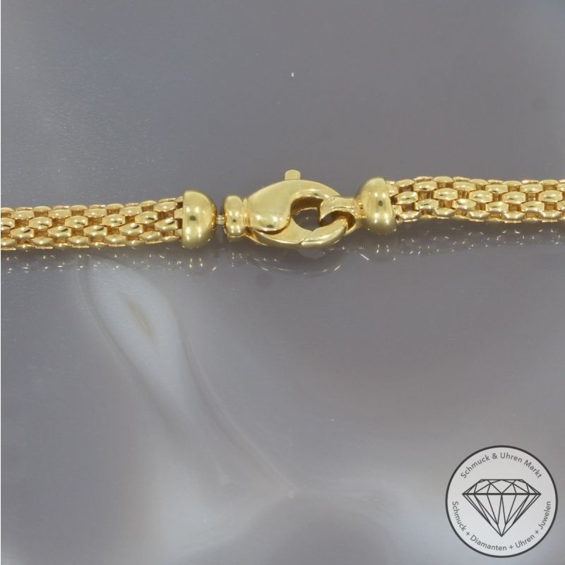 Wert 4650 € Zopf Collier Kette 585er/14 Karat Gelb Gold Länge 42 cm – 99912