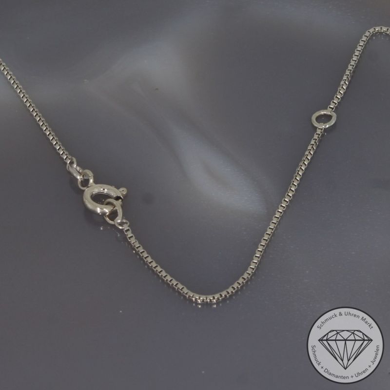 Wert 990 € Brillant Chrysopras Anhänger mit Kette in 585er 14 K Weißgold - 99919