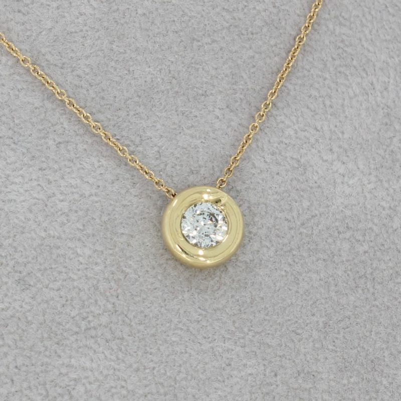 Wert 2500 € Solitär Brillant Anhänger mit Kette (0,30 carat) in 750er 18 K Gelbgold - H251