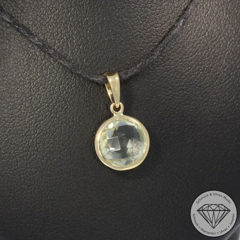 Wert 350 € Amethyst Anhänger in 585er 14 K Gelbgold - H1023