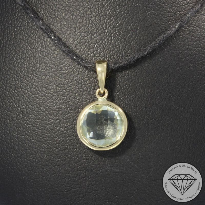 Wert 350 € Amethyst Anhänger in 585er 14 K Gelbgold - H1023