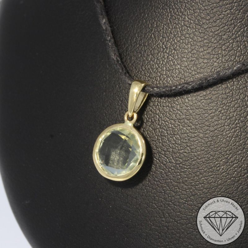 Wert 350 € Amethyst Anhänger in 585er 14 K Gelbgold - H1023