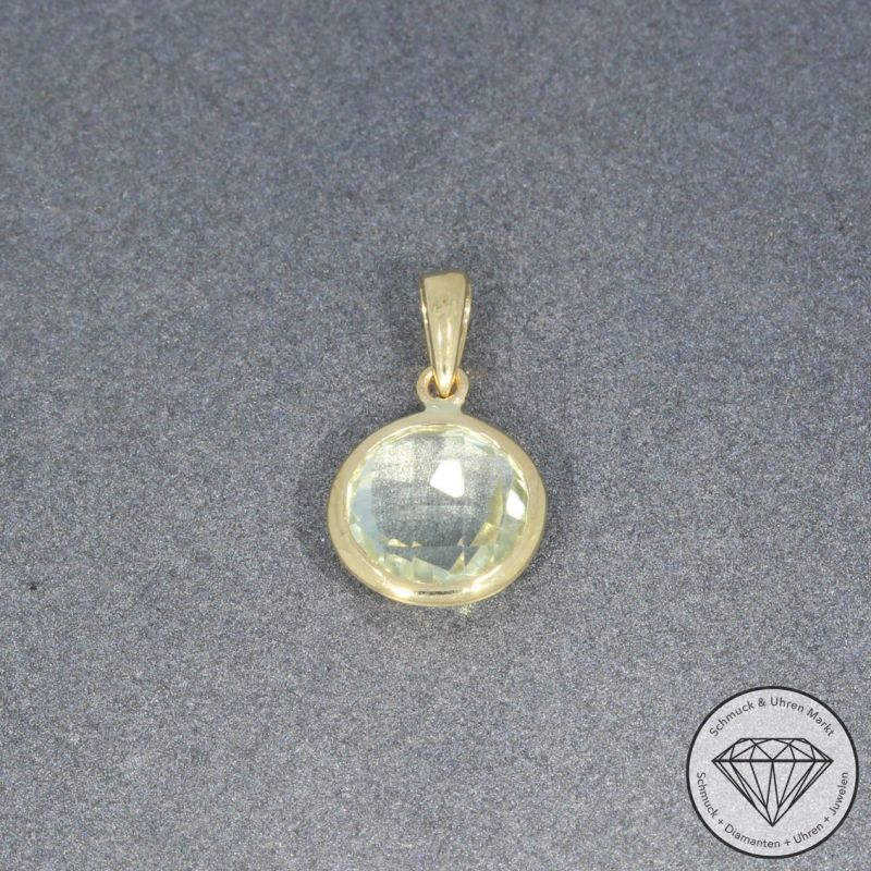 Wert 350 € Amethyst Anhänger in 585er 14 K Gelbgold - H1023