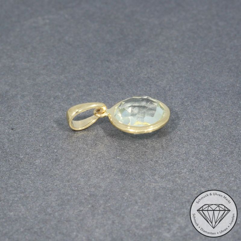 Wert 350 € Amethyst Anhänger in 585er 14 K Gelbgold - H1023