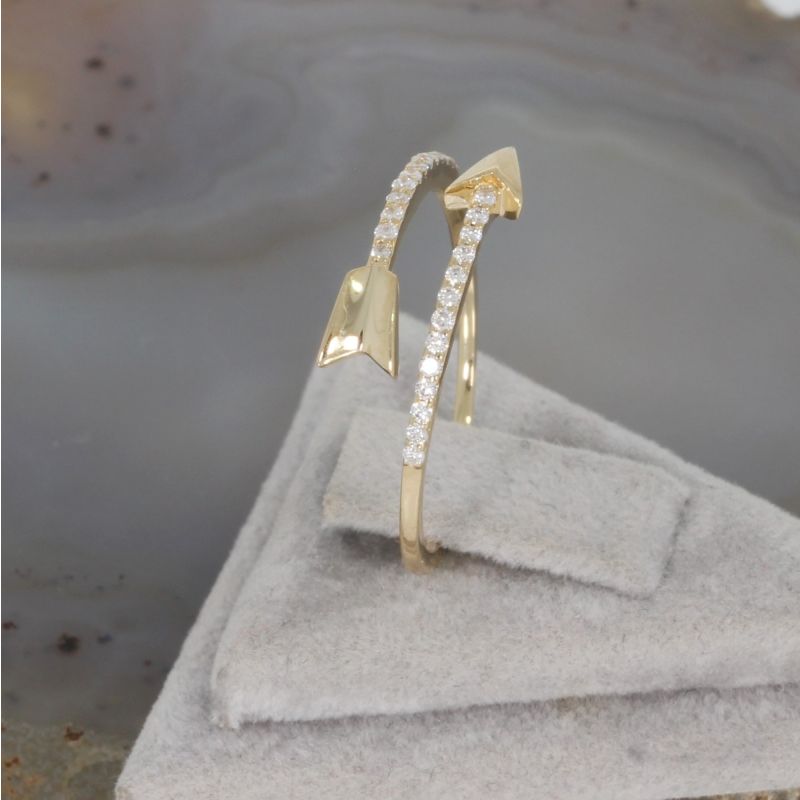 Wert 820 € Brillant Ring (0,13 carat) in 585er 14 K Gelbgold - H1563